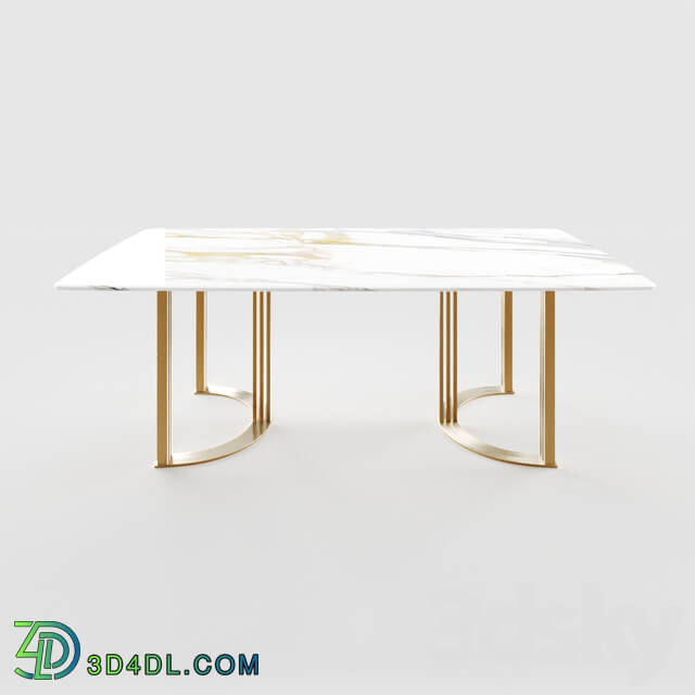 Table _ Chair - faux marble dining table