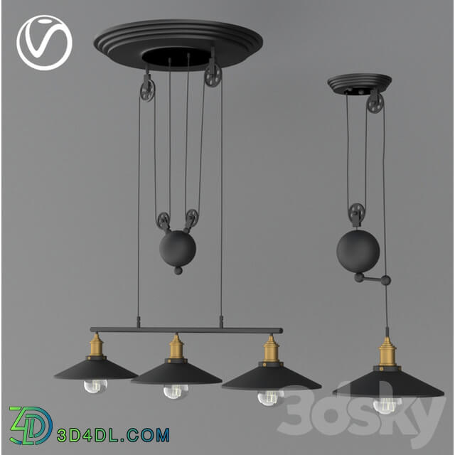 Chandelier - Ford_Pulley_Pendant_Lamp