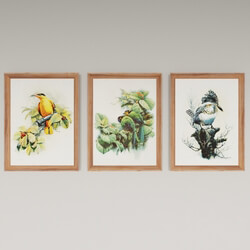 Frame - Set of paintings by Zeng Xiao Lian 