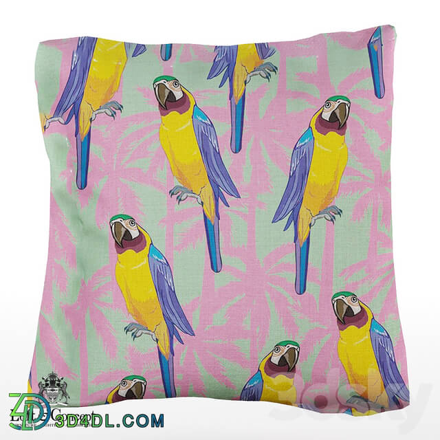Pillows - Parrots throw pillow _Loft concept_