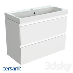 Bathroom furniture - Wall-hung washbasin cabinet_ Moduo slim 80_ white 