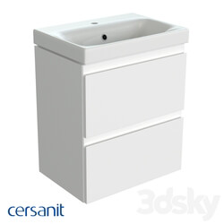 Bathroom furniture - Wall-hung washbasin cabinet_ Moduo slim 50_ white 