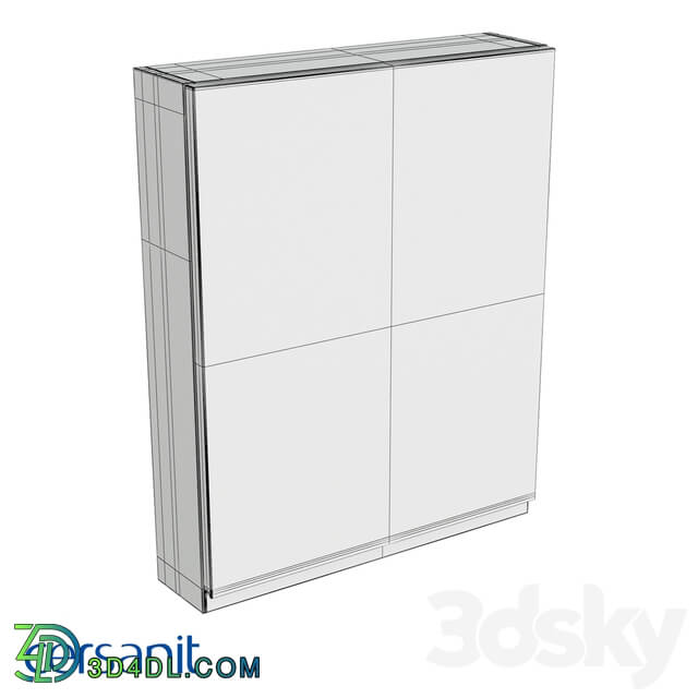 Bathroom furniture - Moduo 60 mirror cabinet_ unlit_ white