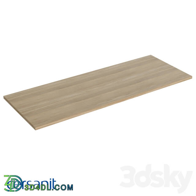 Bathroom furniture - Counter top for washbasin cabinet_ hanging_ Moduo 120_ oak