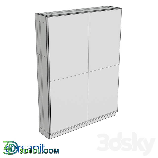 Bathroom furniture - Wall cabinet_ Moduo 60_ universal_ white