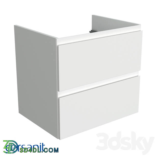 Bathroom furniture - Wall-hung washbasin cabinet_ Moduo 60_ white