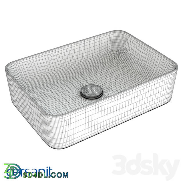 Wash basin - Countertop built-in sink CREA_ 50 white