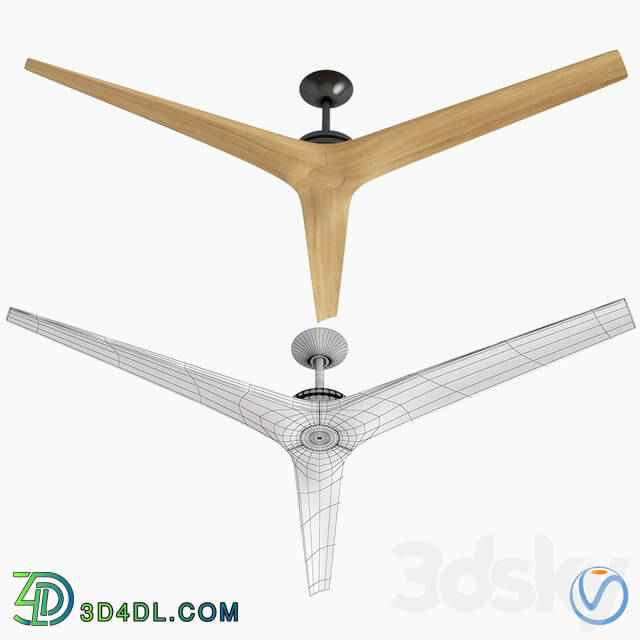 Household appliance - Spitfire Modern Wooden Ceiling Fan