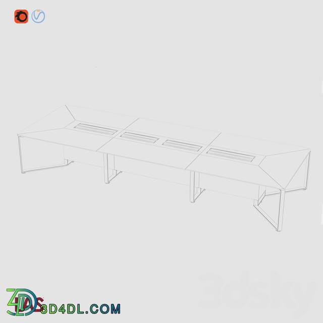 Office furniture - 3D-model of an office table LAS I MEET _146621_