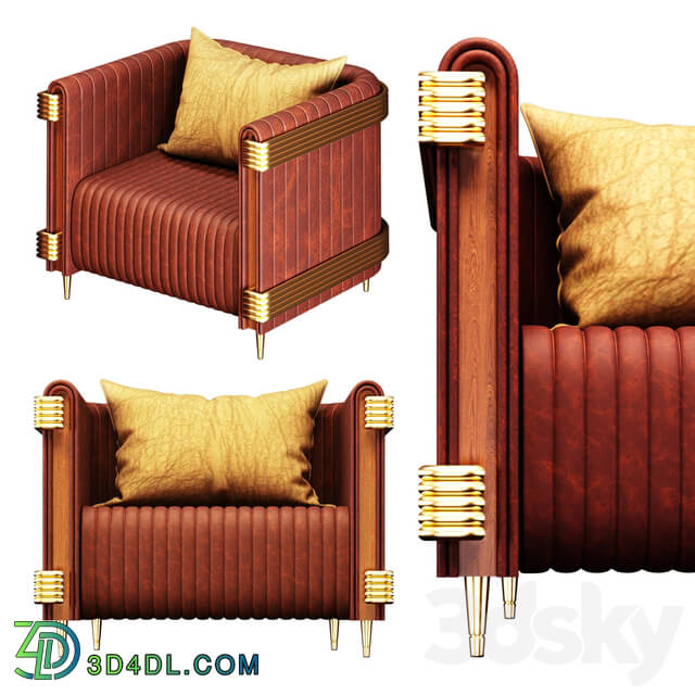 Arm chair - Leather Arm chair 01