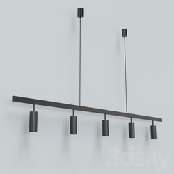 Chandelier - Long lamp with shade cylinders_ Novosvet TECH 