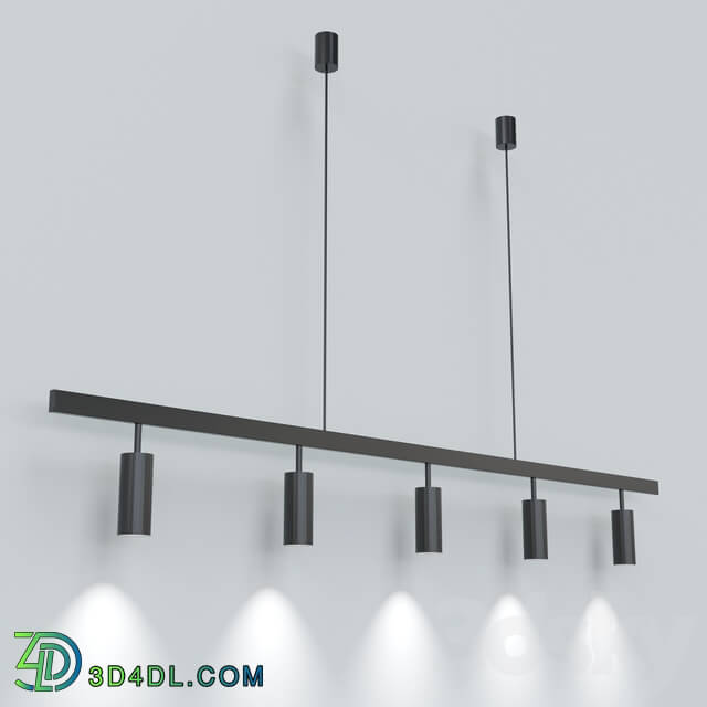 Chandelier - Long lamp with shade cylinders_ Novosvet TECH