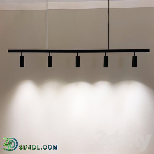 Chandelier - Long lamp with shade cylinders_ Novosvet TECH