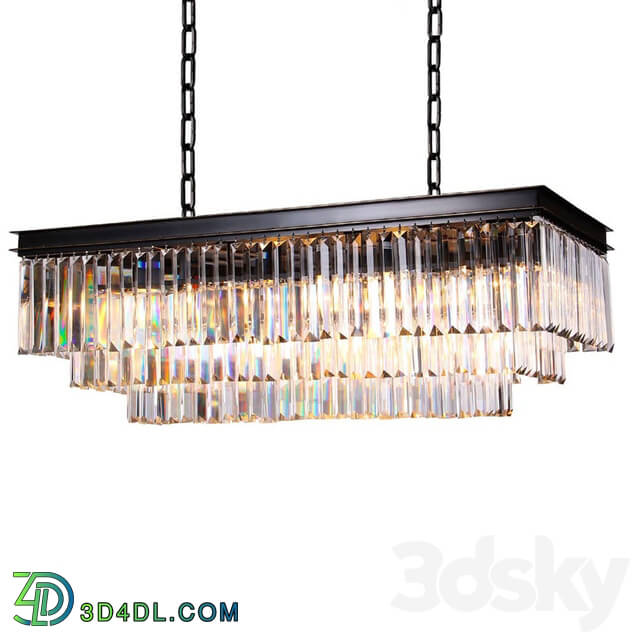 Chandelier - Newport light 1111S black _ gold