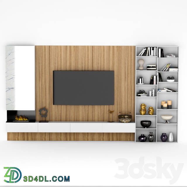 TV Wall - shelf tv stand_004