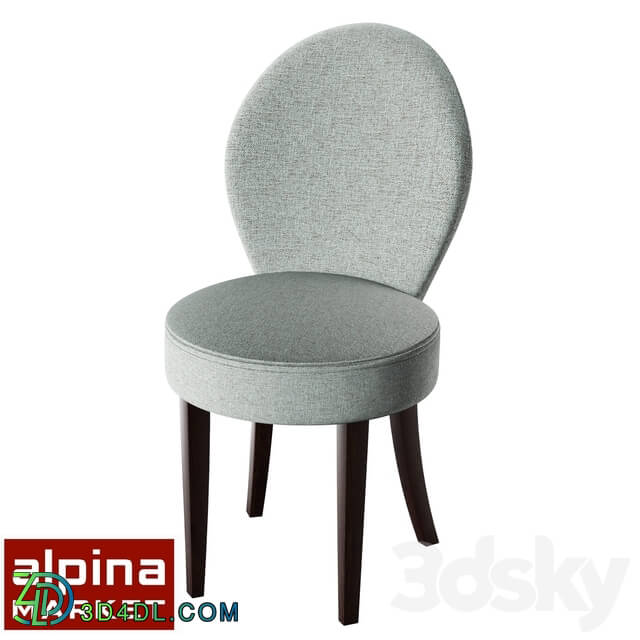 Chair - Dining chair IXORA dark walnut ALP _ ST-104_3 _ Kiton06