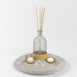 Decorative set - minimal Bottle minimal candle 