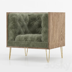 Arm chair - modern chesterfield tufted sofa02 