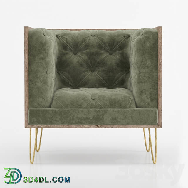 Arm chair - modern chesterfield tufted sofa02