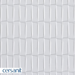 Tile - Tile Cersanit Evolution white relief 20x44 EVG053 