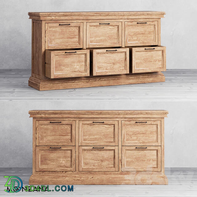 Sideboard _ Chest of drawer - OM Chest of drawers Replica 3 sections Moonzana