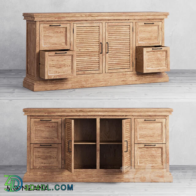 Sideboard _ Chest of drawer - OM Chest of drawers with drawers and doors 4 sections Moonzana