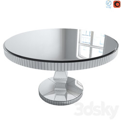 Table - Round Mirrored Dining Table 