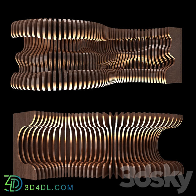 Other decorative objects - Wooden Curved Walls