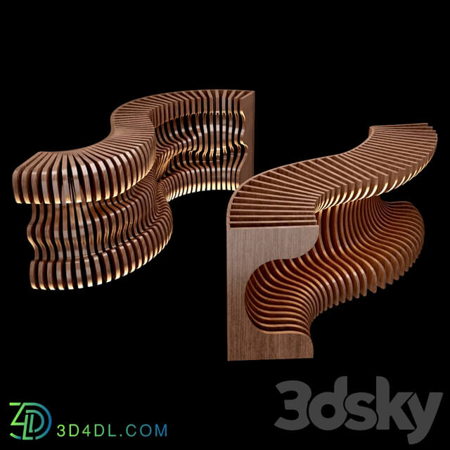 Other decorative objects - Wooden Curved Walls