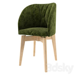 Chair - Velvet green chair 