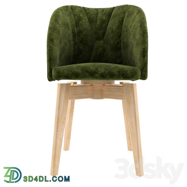 Chair - Velvet green chair