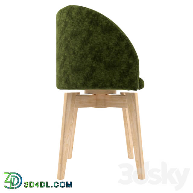 Chair - Velvet green chair