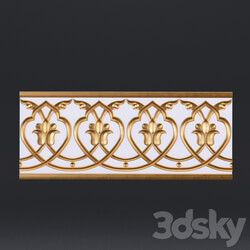 Decorative plaster - Khorezm ornament national frieze carved ganch 