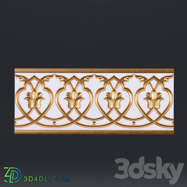 Decorative plaster - Khorezm ornament national frieze carved ganch