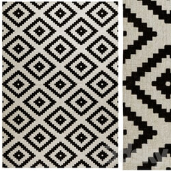 Carpets - Malta Black _ Cream Reversible Rug 