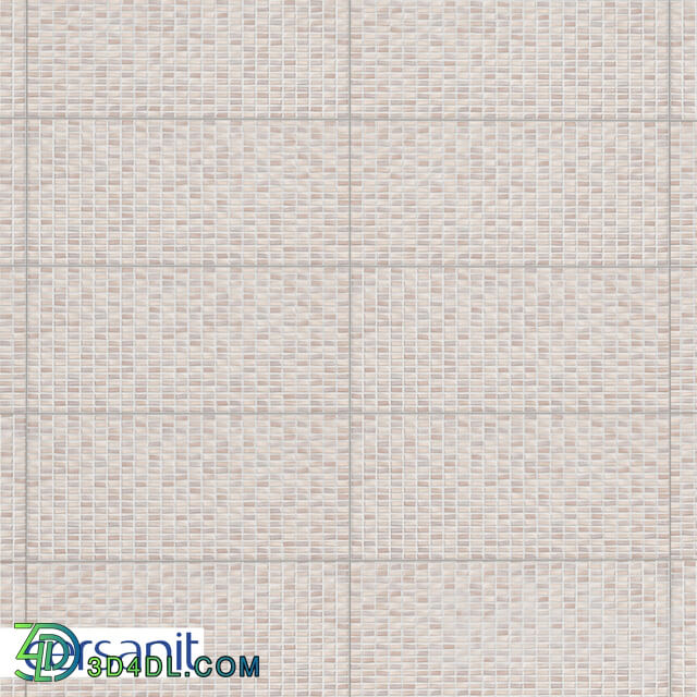 Tile - _PDG013_ Tile Pudra mosaic_ relief_ beige_ 20x44