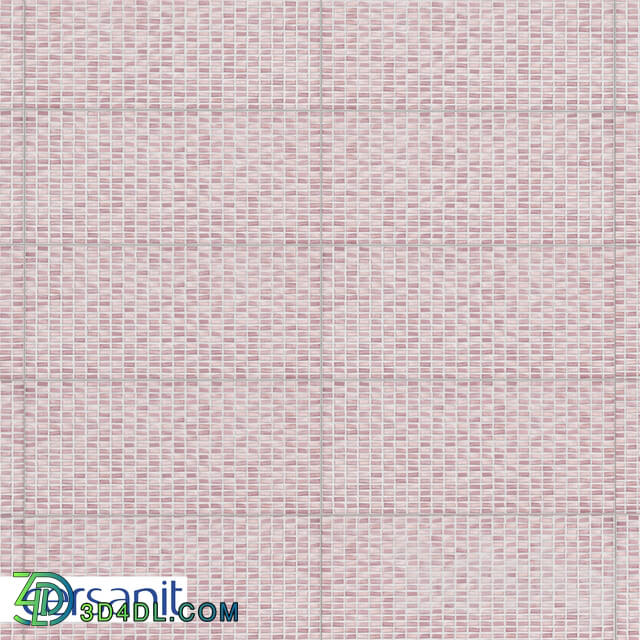 Tile - _PDG073D_ Tile Pudra mosaic_ relief_ pink_ 20x44