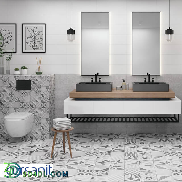 Tile - Tile Cersanit Terrazzo gray 19.8x59.8 TES092