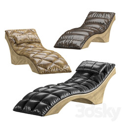 Other soft seating - Leather-Chaise Longue 