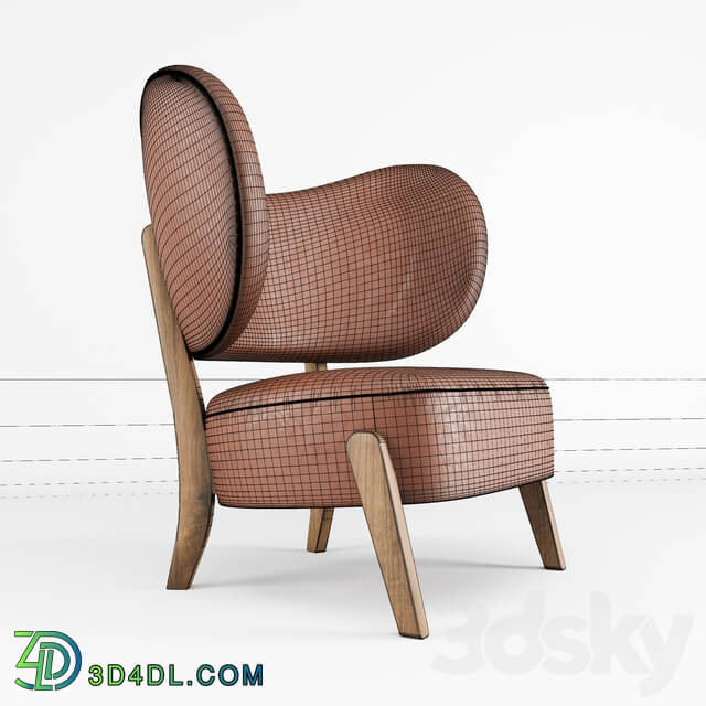 Arm chair - TMBO Lounge Chair_ brown