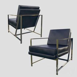 Arm chair - Arm Chair Leather _ Brass 
