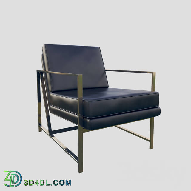 Arm chair - Arm Chair Leather _ Brass