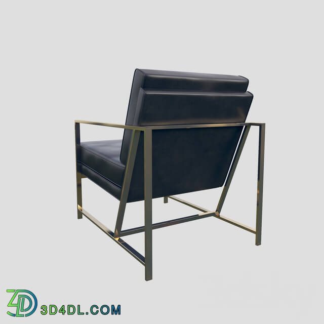 Arm chair - Arm Chair Leather _ Brass