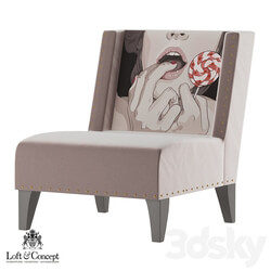 Arm chair - Armchair with print _Loft concept_ 