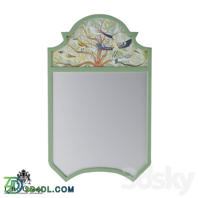 Mirror - Mirror Chinoiserie Style Reverse Painted Trumeau Mirror by ErinLaneEstate _Loft concept_