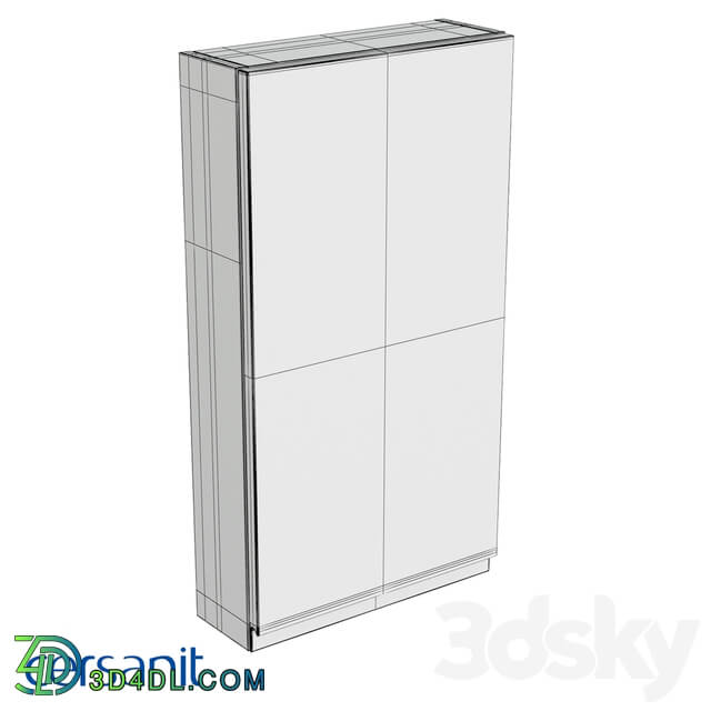 Bathroom furniture - Moduo 40 mirror cabinet_ unlit_ white