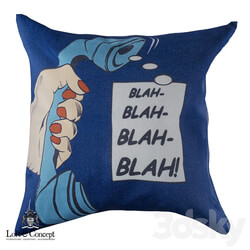 Pillows - Throw pillow _Blah-blah-blah_ _Loft concept_ 