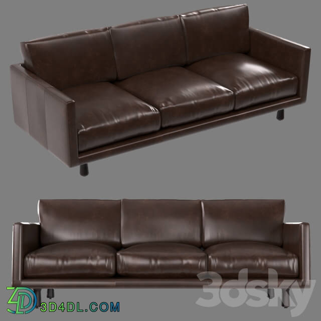 Sofa - Carey 3 seater sofa vintage brown leather