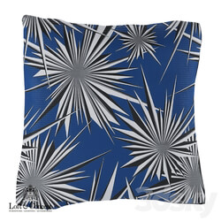 Pillows - Pillow GOLDEN SUNBURST Jim Thompson Blue _Loft concept_ 