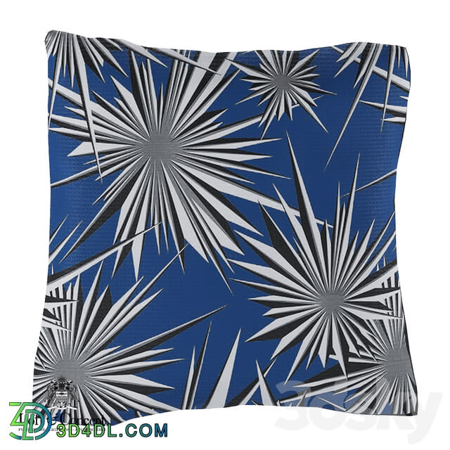 Pillows - Pillow GOLDEN SUNBURST Jim Thompson Blue _Loft concept_